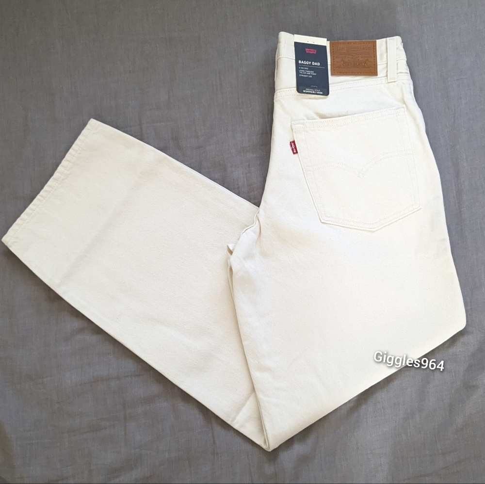 Levi's Baggy Dad Jeans Barely Freezing White - Picture 12 of 12